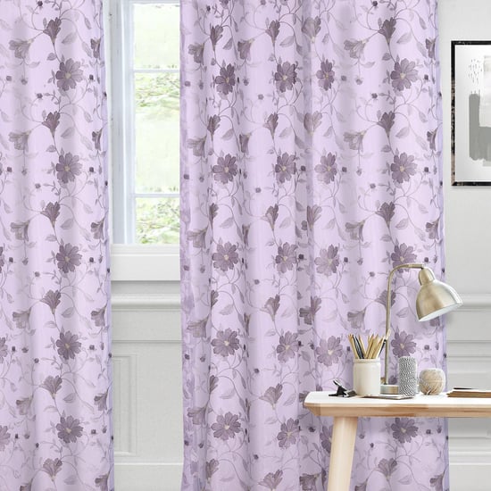 Magnolia Curtains 2 Floral Printed Semi-Blackout Door Curtain