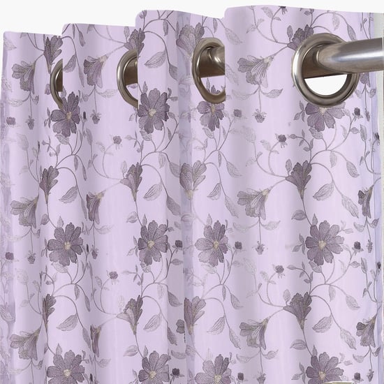 Magnolia Curtains 2 Floral Printed Semi-Blackout Door Curtain