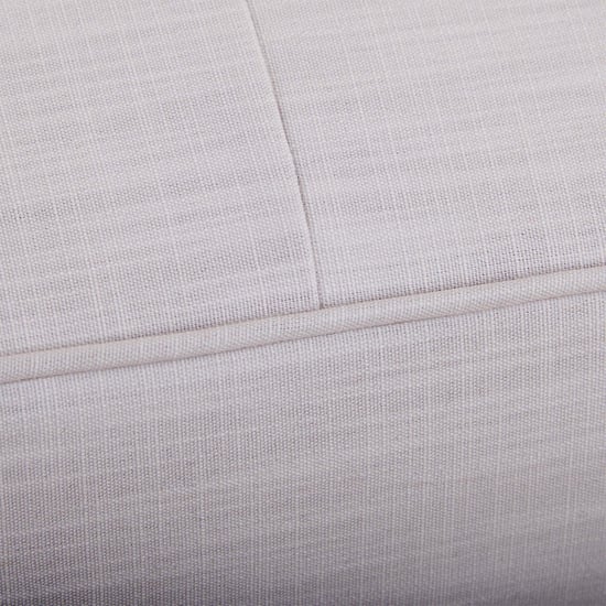 Victoria Fabric 3-Seater Sofa with Cushions - White