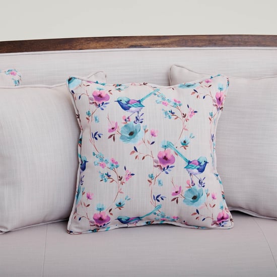 Victoria Fabric 3-Seater Sofa with Cushions - White
