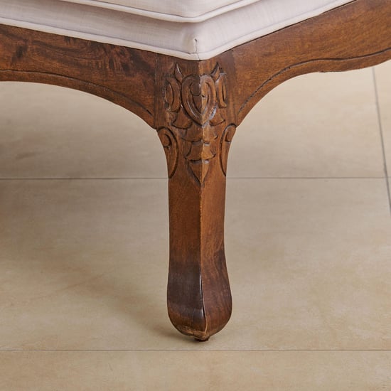 Victoria Fabric Chaise Lounge - Beige