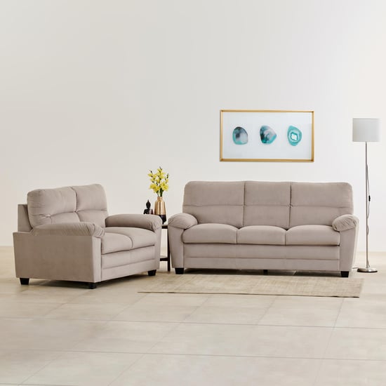 Helios Mojo Velvet 3+2 Seater Sofa Set - Greige