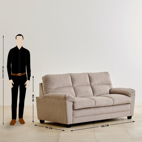 Helios Mojo Velvet 3+2 Seater Sofa Set - Greige