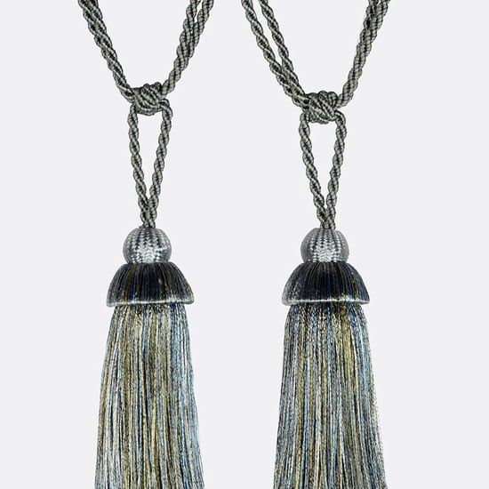 DECO WINDOW Blue and Green Curtain Tie Back Rope - Set of 2