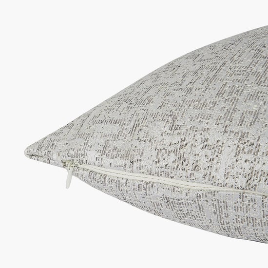 PORTICO Lotus White Textured Square Cushion Cover - 40x40cm - Set of 2