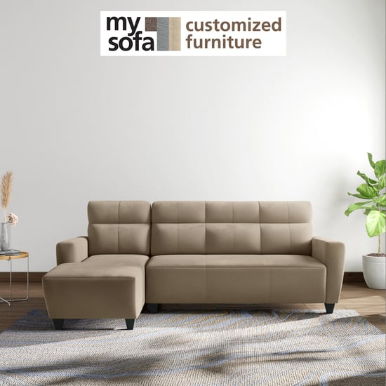 Helios Emily Velvet 3-Seater Left Corner Sofa with Chaise - Customized Furniture