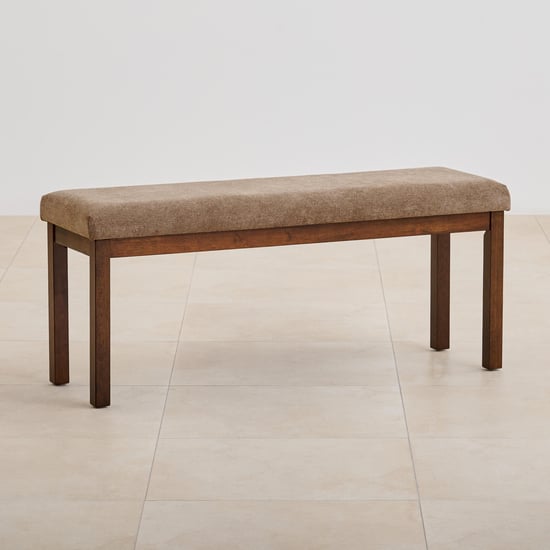 Hercules Fabric Dining Bench - Brown