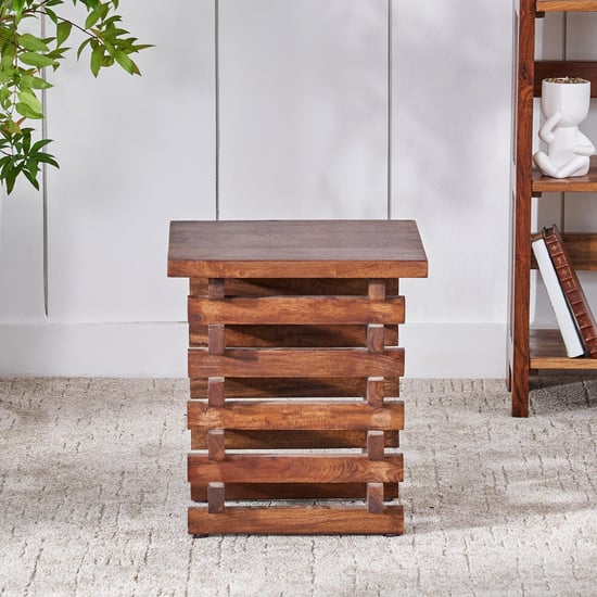 Mila Mango Wood Stool - Brown