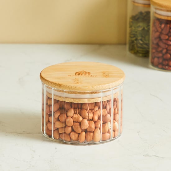 Spinel Glass Storage Canister with Bamboo Lid - 250ml