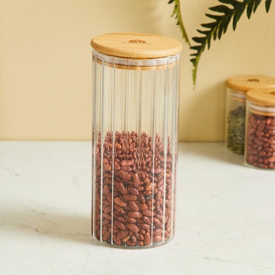 Spinel Glass Storage Canister with Bamboo Lid - 1000ml