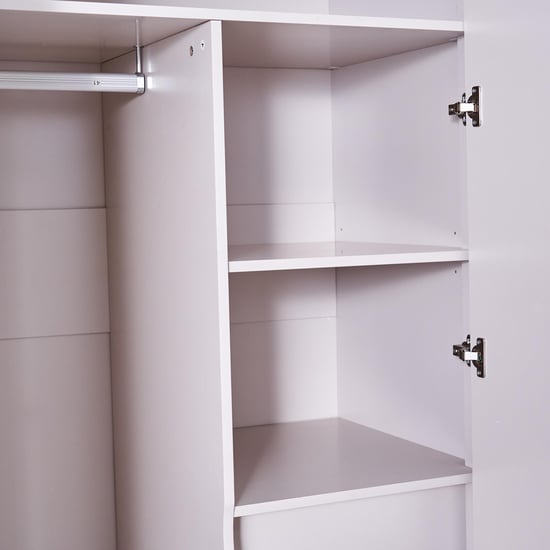 Vegas 4-Door Wardrobe with Mirror and Drawers - Grey