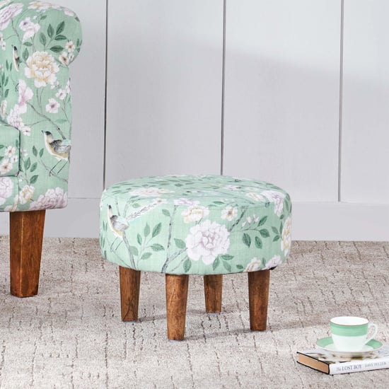 Blossom Fabric Footrest - Mint