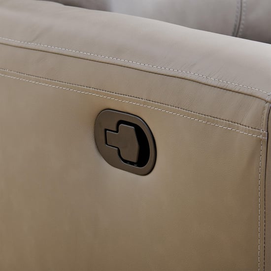 Eddison Half Leather 1-Seater Glider Recliner - Grey