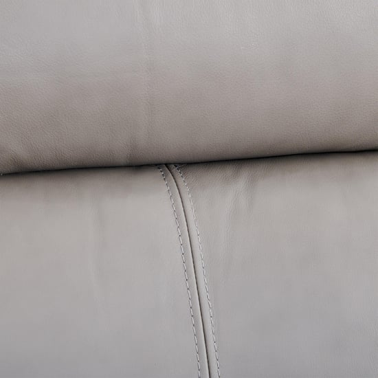 Eddison Half Leather 1-Seater Glider Recliner - Grey