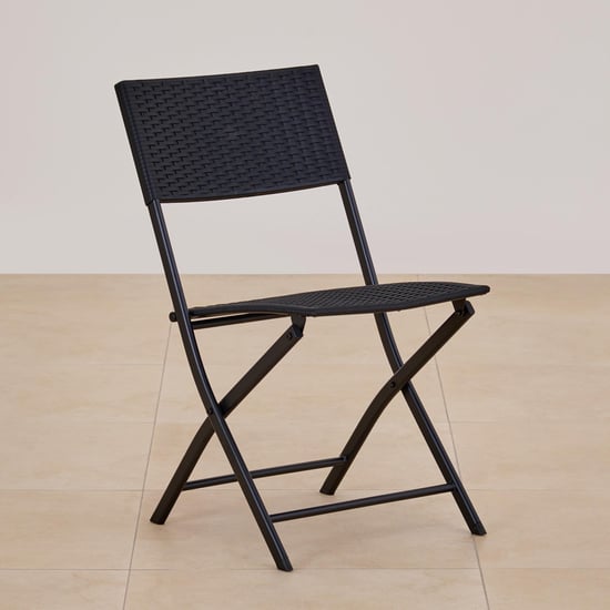 Rex Polypropylene Foldable 2-Seater Tea Set - Black