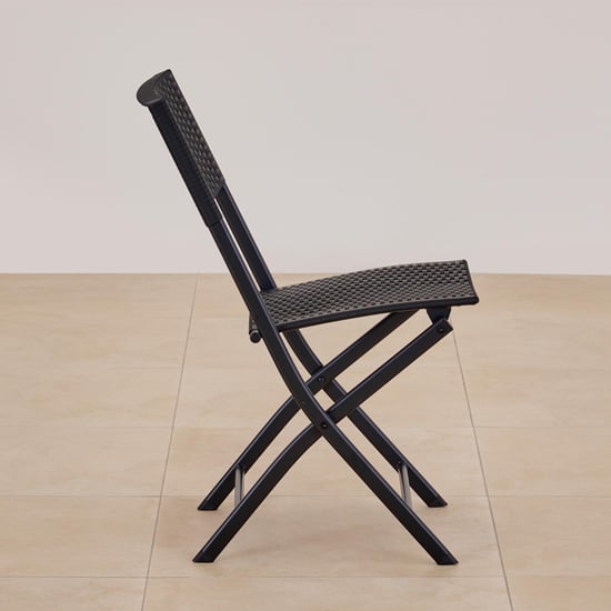 Rex Polypropylene Foldable 2-Seater Tea Set - Black