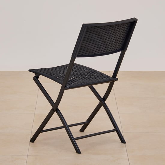 Rex Polypropylene Foldable 2-Seater Tea Set - Black