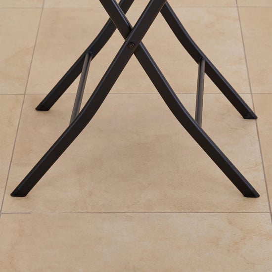 Rex Polypropylene Foldable 2-Seater Tea Set - Black