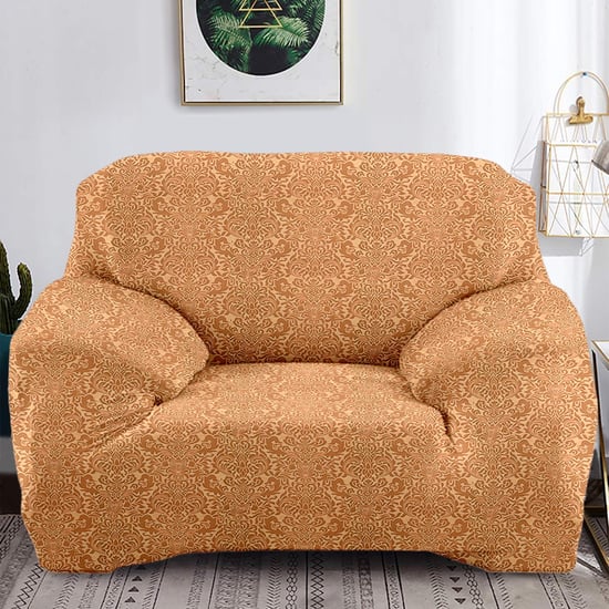 Helios Morgan Damask Jacquard 1-Seater Sofa Cover