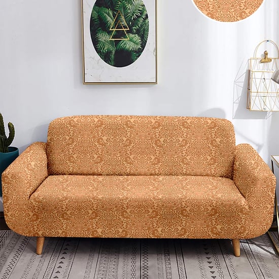 Helios Morgan Damask Jacquard 2-Seater Sofa Cover