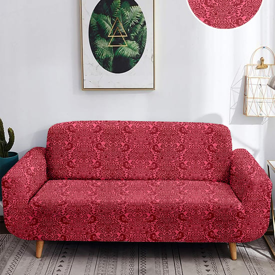 Helios Morgan Damask Jacquard 3-Seater Sofa Cover