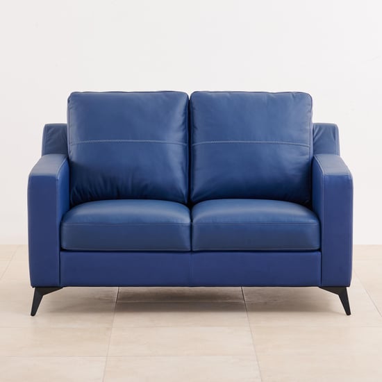 Madison Half Leather 3+2+1 Seater Sofa Set - Blue