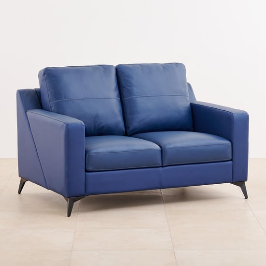 Madison Half Leather 3+2+1 Seater Sofa Set - Blue