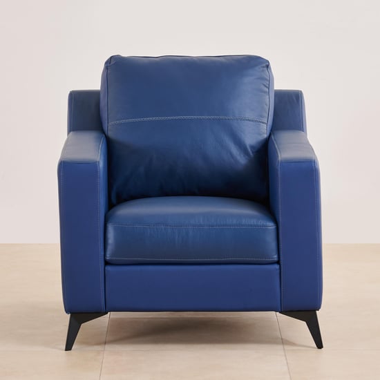 Madison Half Leather 3+2+1 Seater Sofa Set - Blue