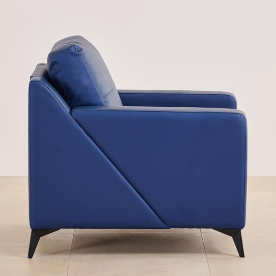 Madison Half Leather 3+2+1 Seater Sofa Set - Blue
