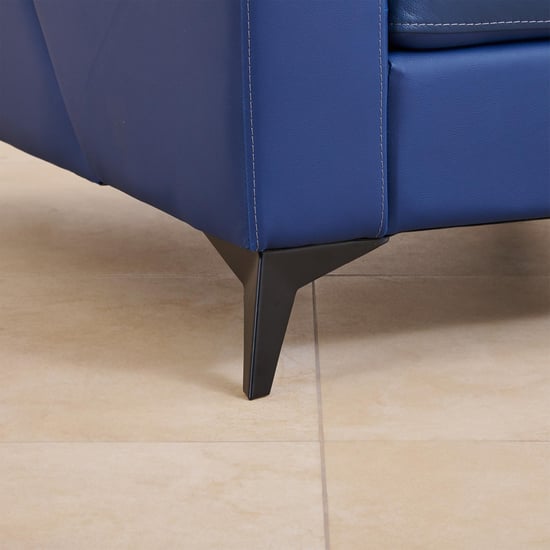 Madison Half Leather 3+2+1 Seater Sofa Set - Blue