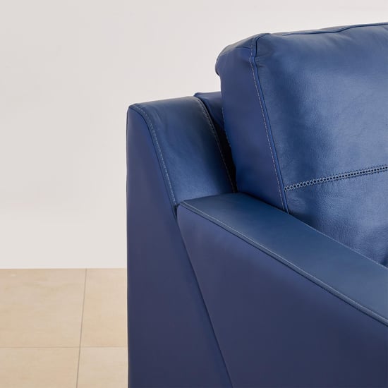 Madison Half Leather 3+2+1 Seater Sofa Set - Blue