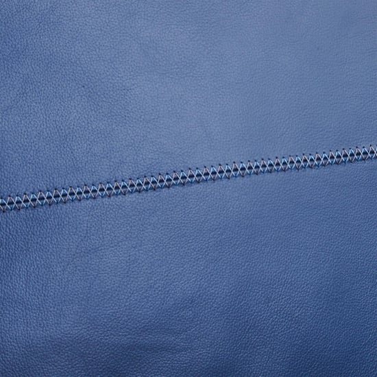 Madison Half Leather 3+2+1 Seater Sofa Set - Blue