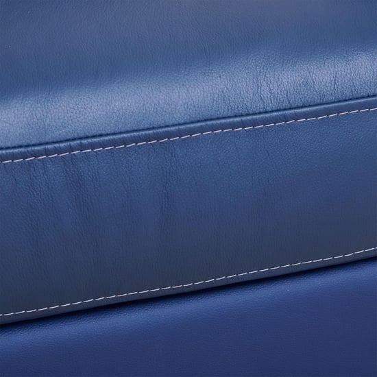 Madison Half Leather 3+2+1 Seater Sofa Set - Blue