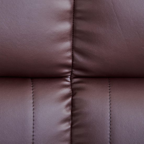 Albury Faux Leather 3-Seater Right Corner Sofa with Chaise - Madrid Brown