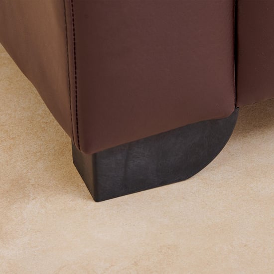 Albury Faux Leather 3-Seater Right Corner Sofa with Chaise - Madrid Brown