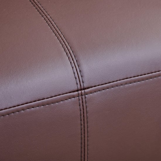 Albury Faux Leather 3-Seater Right Corner Sofa with Chaise - Madrid Brown