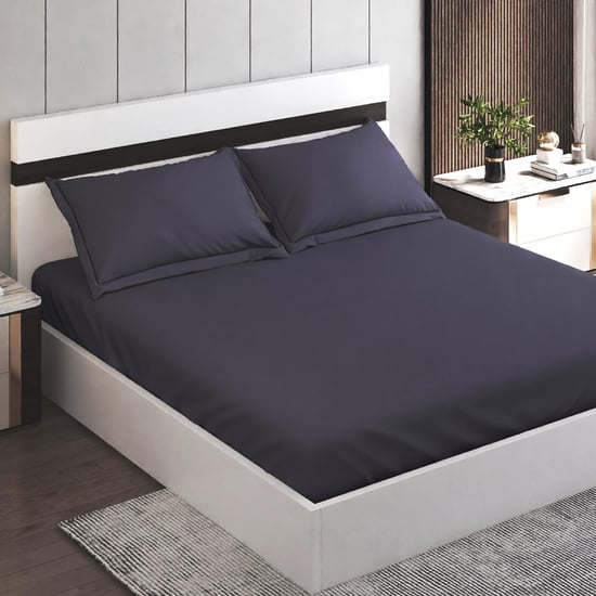 Sapphire Cotton 300TC 3Pcs King Bedsheet Set - Styles May Vary