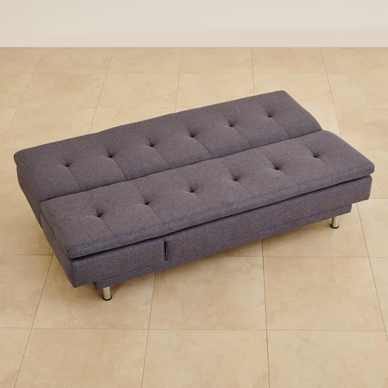 Claudia Fabric 3-Seater Sofa Bed - Grey