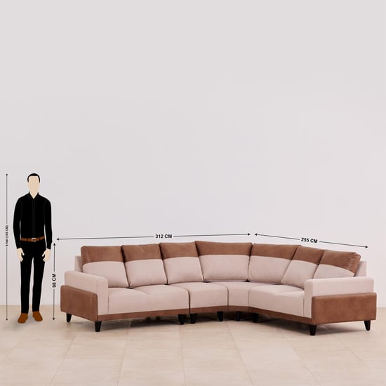Antonio Fabric 2+1+1+2 Seater Sectional Sofa Set - Beige