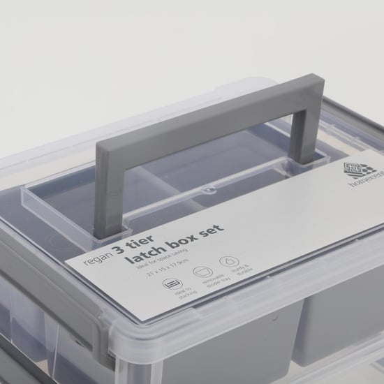 Regan Mallory Polypropylene 3-Tier Stackable Storage Box Set