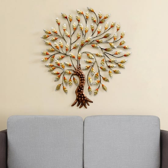 VEDAS Metal Peach Tree Wall Art