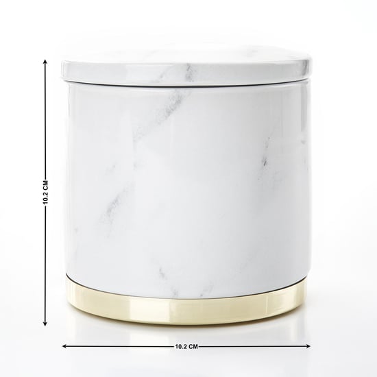 Aubree Dapple Ceramic Cotton Jar with Lid