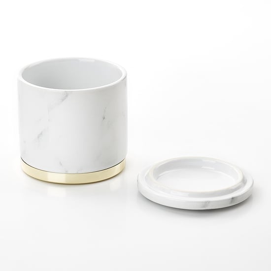 Aubree Dapple Ceramic Cotton Jar with Lid