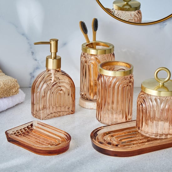 Nova Dastkari Asra Glass Cotton Jar with Metal Lid