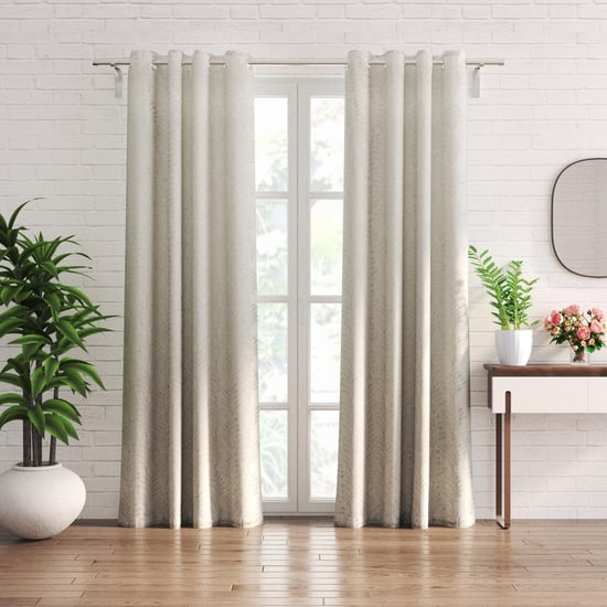 Crystal Set of 2 Printed Sheer Door Curtains