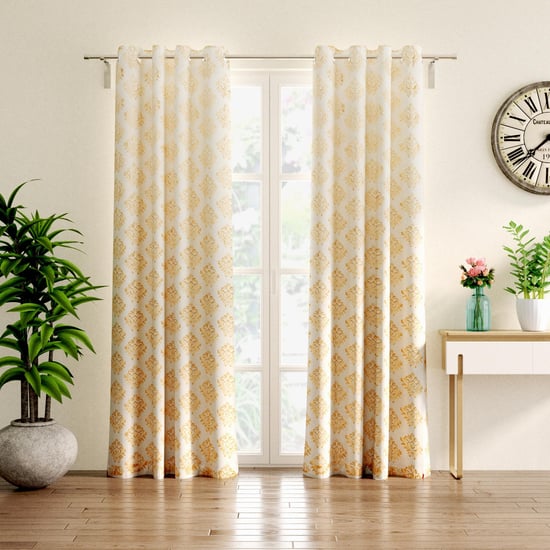 Crystal Set of 2 Printed Sheer Door Curtains