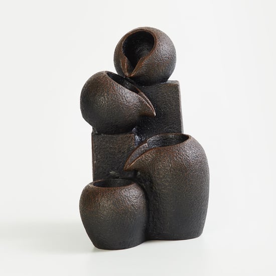 Alpine Polyresin Pot-to-Pot Fountain - 25x12x14cm