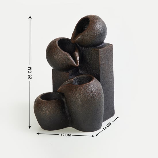 Alpine Polyresin Pot-to-Pot Fountain - 25x12x14cm