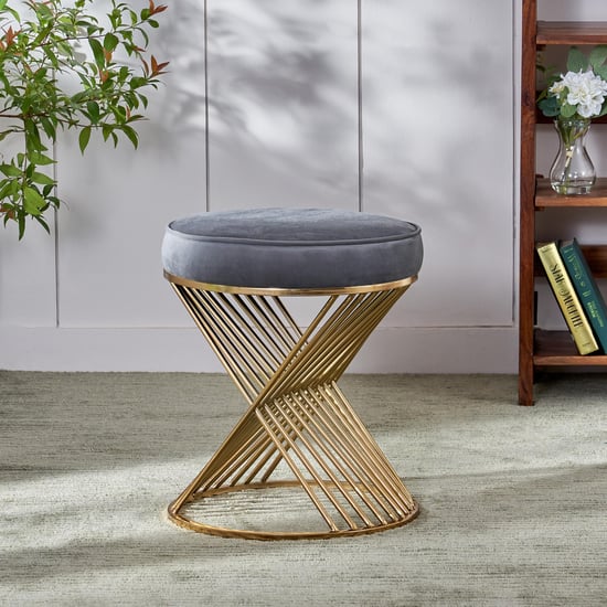 Opal Fabric Stool - Grey