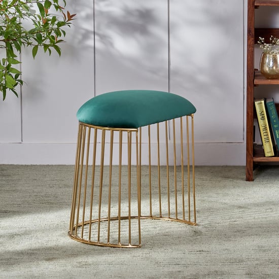 Helios Wendy Fabric Stool - Green